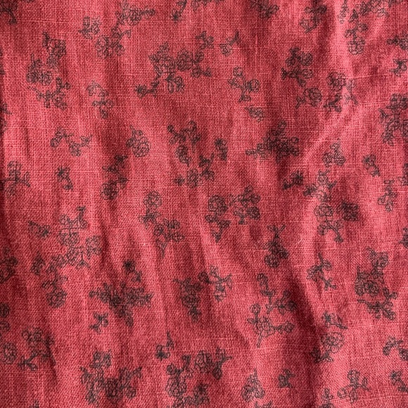 Saint Laurent Sleeveless Denim Shirt Burgundy M - Picture 4 of 5